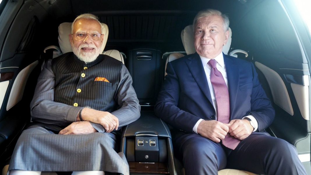 India and Uzbekistan elevate ties, work on long-term uranium supply Prime Minister Narendra Modi with Uzbekistan President Shavkat Mirziyoyev. Photo via The Indian Express
